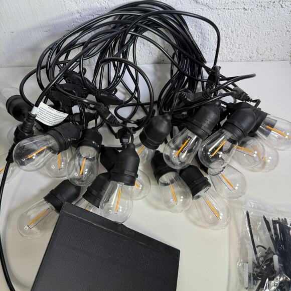 Artika Blaze 20 LED Bulb Outdoor Solar String Lights Matte Black, USED in box - Picture 10 of 12